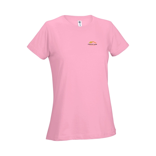 Heliconia color option for Women's Tagless 30/1's Tee