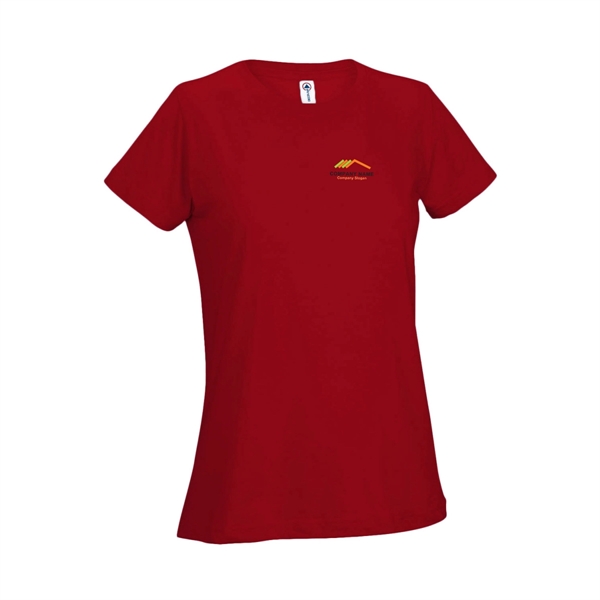 Red color option for Women's Tagless 30/1's Tee
