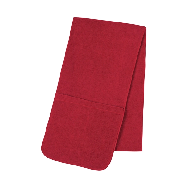 Red color option for Neck Muffler With Pockets.