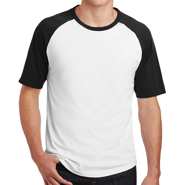 WHITE/BLACK color option for Leander Raglan Jersey With Colorblocking Design
