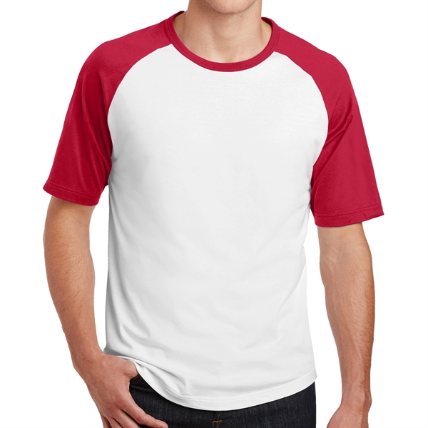 WHITE/RED color option for Leander Raglan Jersey With Colorblocking Design