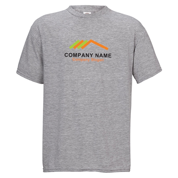 Athletic Heather color option for Unisex 100% Polyester Kids Tee