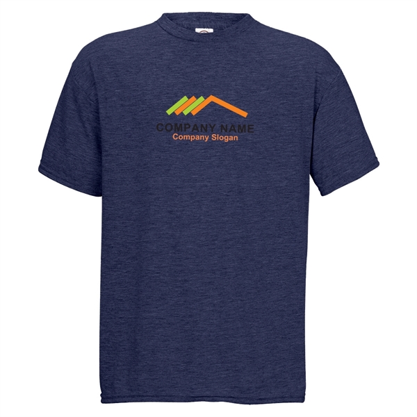 Athletic Navy color option for Unisex 100% Polyester Kids Tee