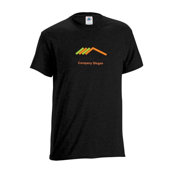 Black color option for Unisex 100% Polyester Adult Tee