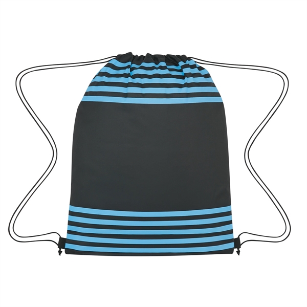 NEON BLUE color option for Striped String Knapsack