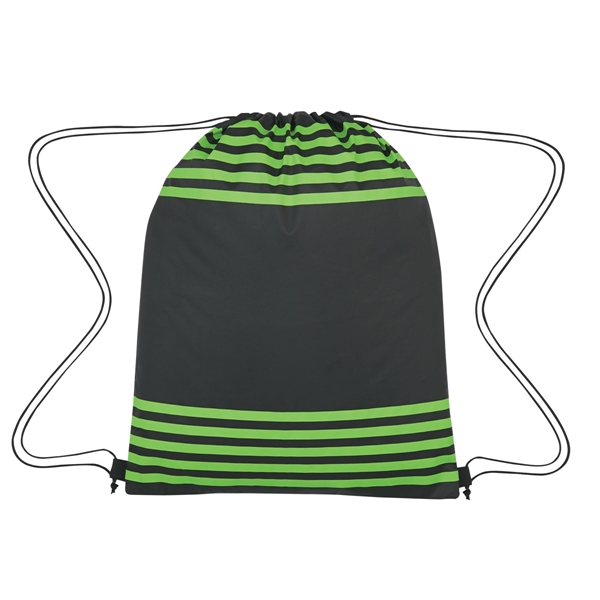 NEON LIME                      A color option for Striped String Knapsack