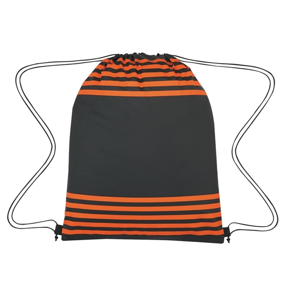 NEON ORANGE color option for Striped String Knapsack