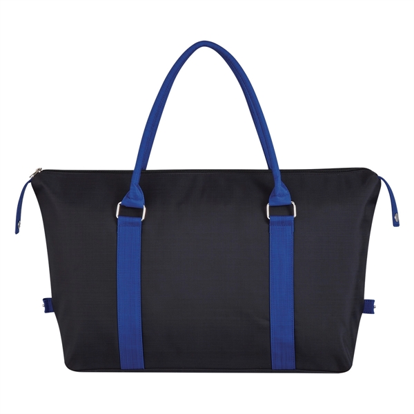 BLACK WITH BLUE color option for Handy Duffel Bag