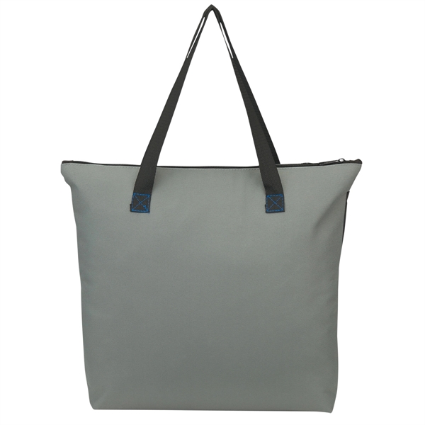 GRAY WITH BLACK AND BLACK         B color option for Classy Tote Bag
