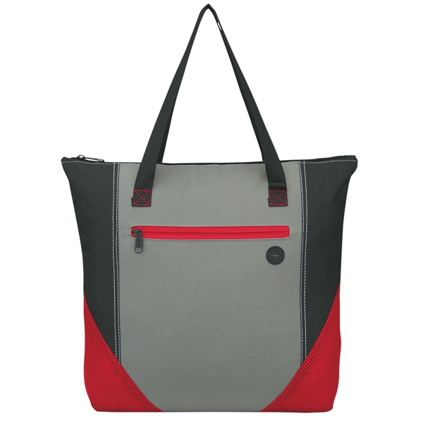 GRAY WITH BLACK AND RED           B color option for Classy Tote Bag