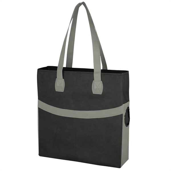 BLACK WITH GRAY color option for Stylish Plain Tote Bag