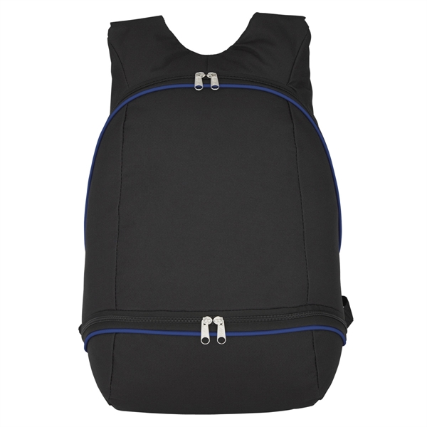 BLACK WITH ROYAL color option for First Class Backpack