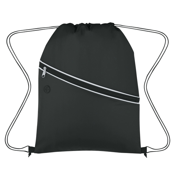 BLACK WITH BLACK color option for Bicolored Drawstring Cooler