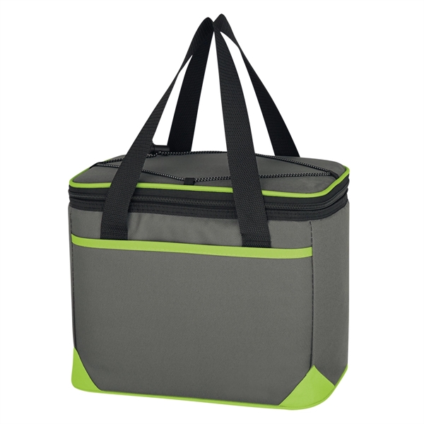GRAY WITH LIME color option for 600 D Polyester Bag