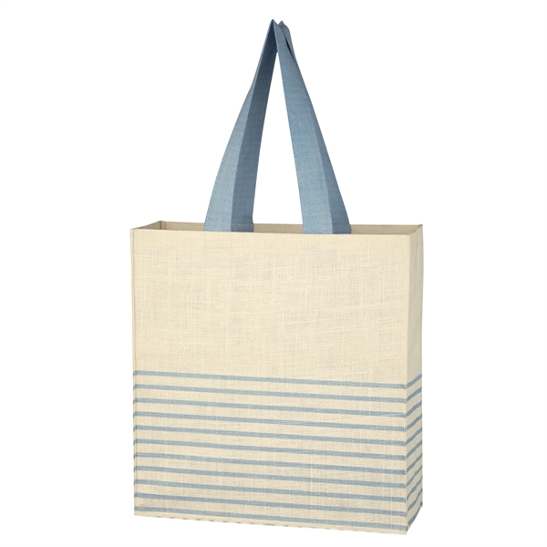 LIGHT BLUE WITH NATURAL color option for Elegant Dash Tote Bag