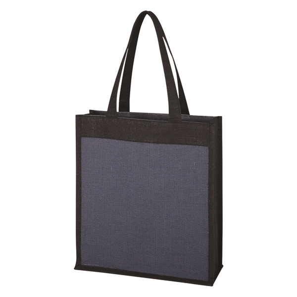 BLACK WITH BLUE color option for Laminated Ecobag