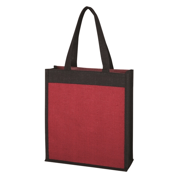 BLACK WITH RED color option for Laminated Ecobag