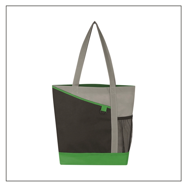 BLACK WITH GRAY LIME              B color option for Worker's Non Woven Tote