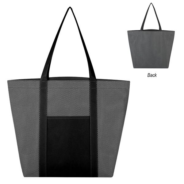 BLACK color option for Non Woven Polyester Mesh Tote Bag