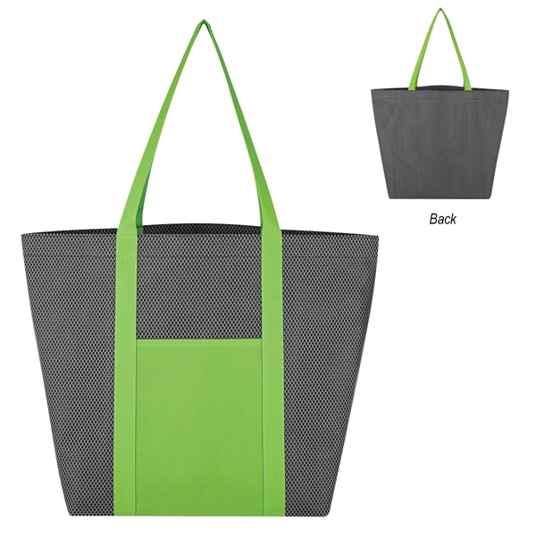 LIME color option for Non Woven Polyester Mesh Tote Bag
