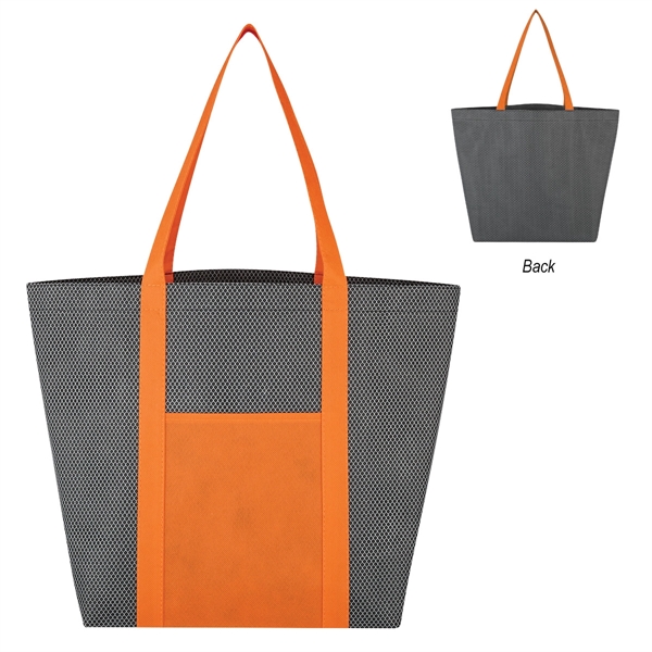 ORANGE color option for Non Woven Polyester Mesh Tote Bag