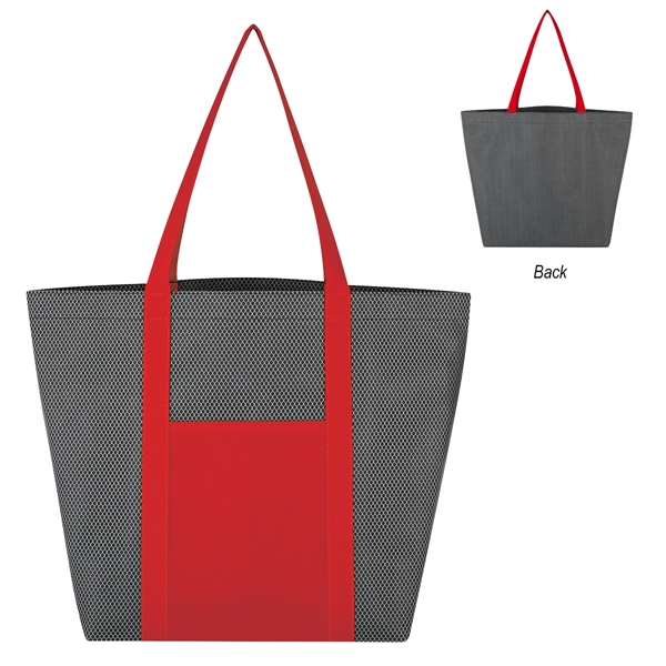 RED color option for Non Woven Polyester Mesh Tote Bag