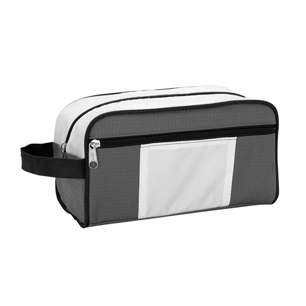 GRAY WITH WHITE AND BLACK         B color option for Deluxe Hygiene Bag