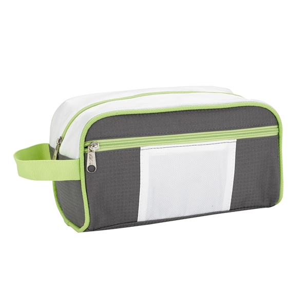 GRAY WITH WHITE AND LIME          B color option for Deluxe Hygiene Bag