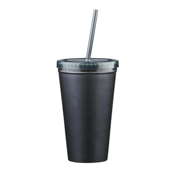 METALLIC BLACK color option for 16 Oz. Insulated Stainless Steel Tumbler
