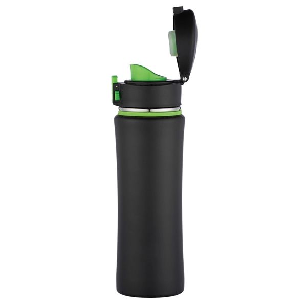 BLACK WITH LIME color option for 16 Oz. Insulated Stainless Steel Bottle