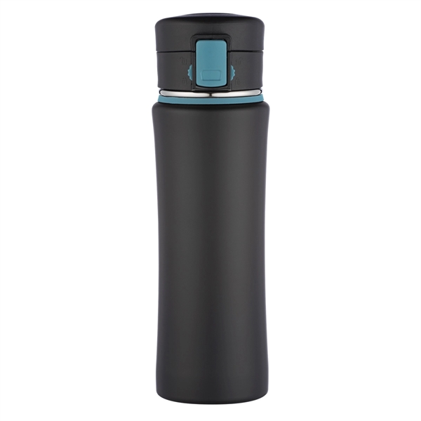 BLACK WITH LT BLUE color option for 16 Oz. Insulated Stainless Steel Bottle