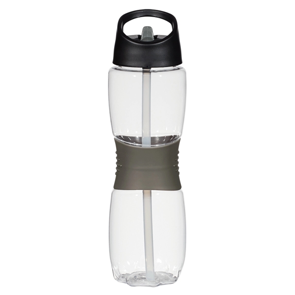 CLEAR WITH GRAY color option for Hourglass Tritan Bottle