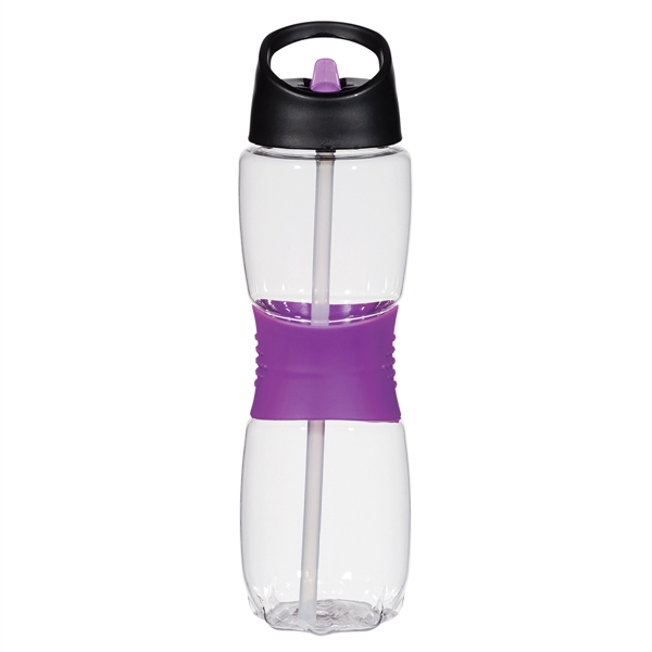 CLEAR WITH PURPLE color option for Hourglass Tritan Bottle