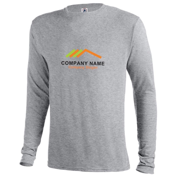 Athletic Heather color option for Moisture Wicking Long Sleeve Adult Tee
