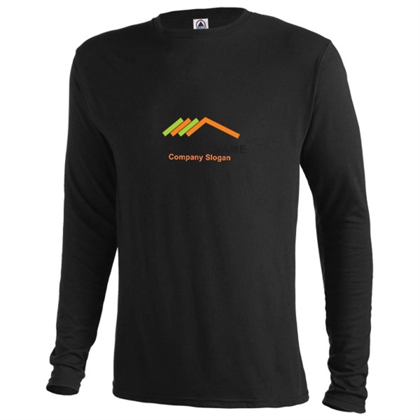 Black color option for Moisture Wicking Long Sleeve Adult Tee
