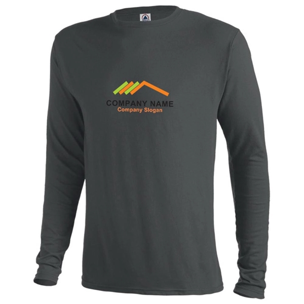 Charcoal color option for Moisture Wicking Long Sleeve Adult Tee