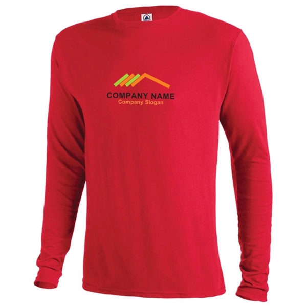 Red color option for Moisture Wicking Long Sleeve Adult Tee