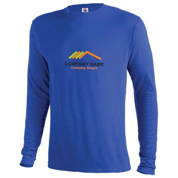 Royal Blue color option for Moisture Wicking Long Sleeve Adult Tee