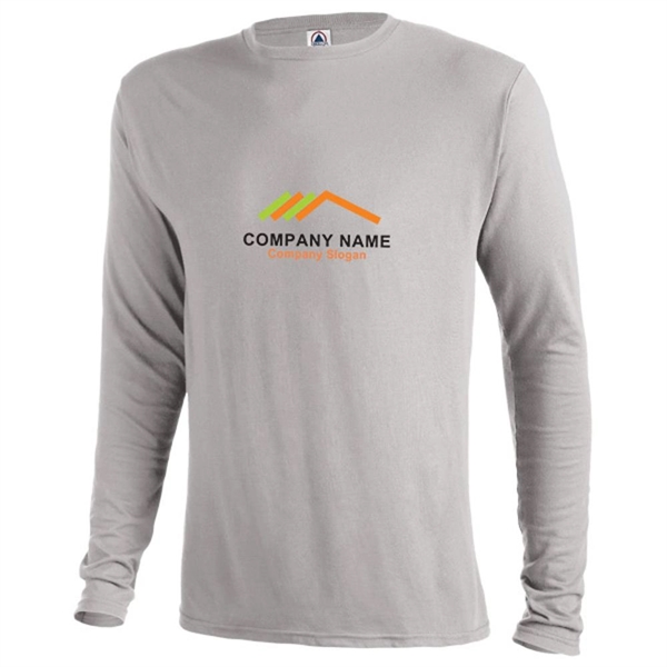 Silver color option for Moisture Wicking Long Sleeve Adult Tee