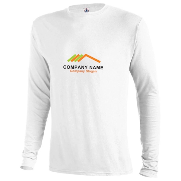 White color option for Moisture Wicking Long Sleeve Adult Tee