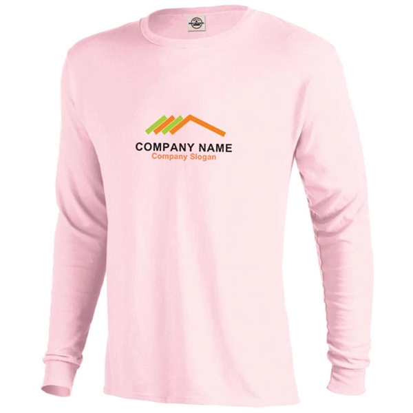 Soft Pink color option for Unisex Long Sleeve Tees