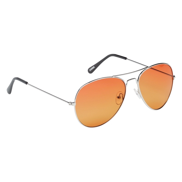 SILVER WITH ORANGE color option for Beach Gradient Eyewear