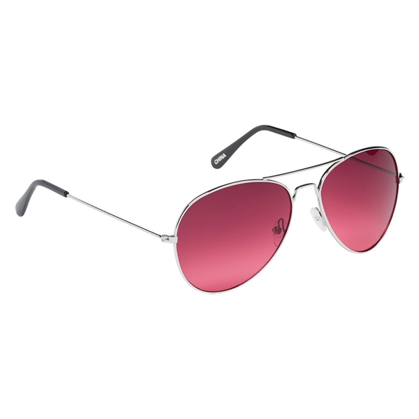 SILVER WITH RED color option for Beach Gradient Eyewear