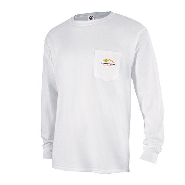 White color option for Stylish Long Sleeve Pocket Tee