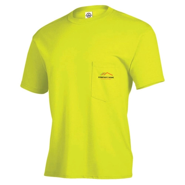 Safety Green color option for Classic Adult Pocket Tee