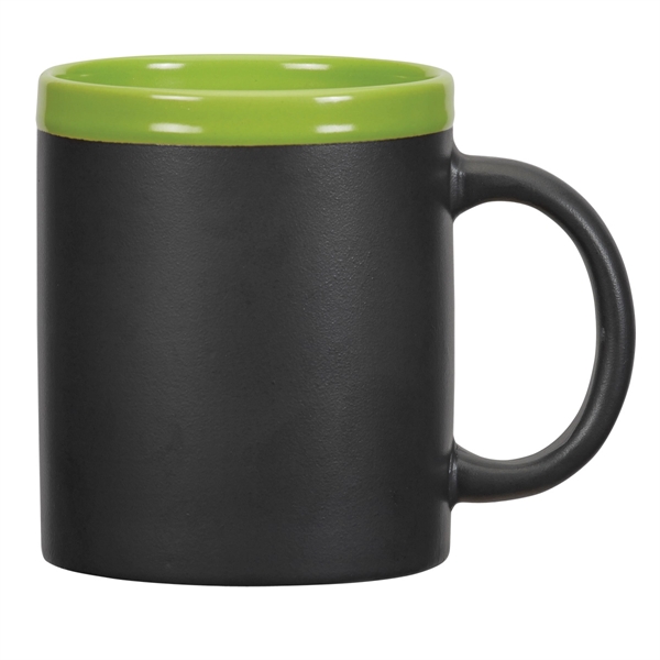 BLACK WITH LIME color option for Sleek Coffee Mug