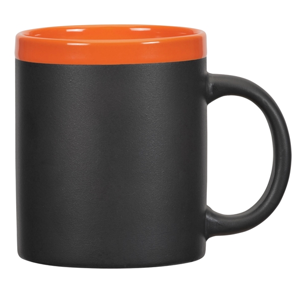 BLACK WITH ORANGE color option for Sleek Coffee Mug