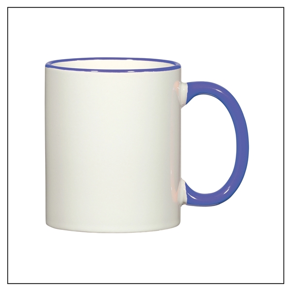 WHITE WITH OCEAN color option for Two Toned Mug