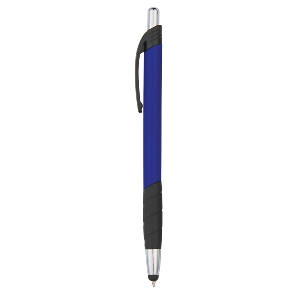 Blue color option for Sleek Plunger Action Pen With Stylus