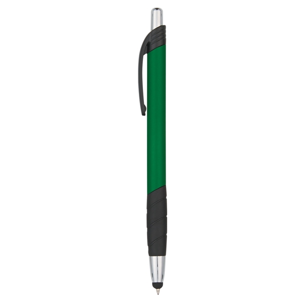 Green color option for Sleek Plunger Action Pen With Stylus